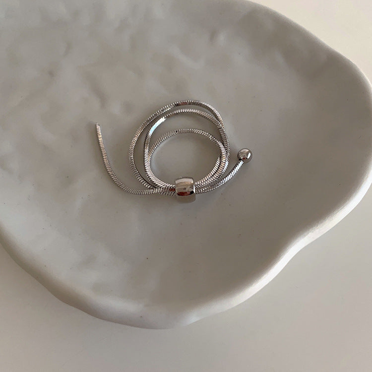 Multi-Layer Chain Ring | Metal Retro Personality Gold Silver