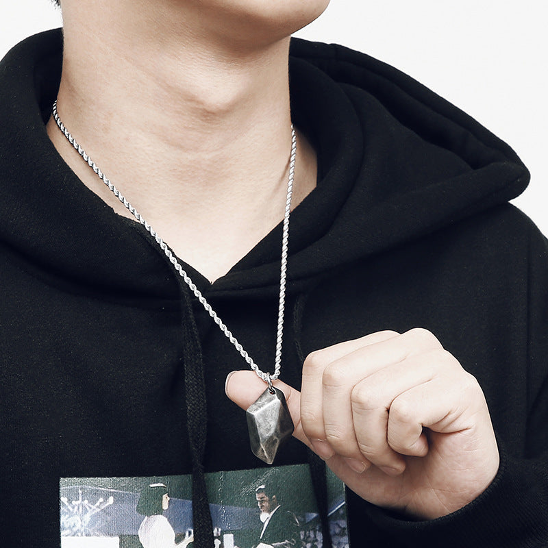 Wishing Stone Pendant Necklace in Stainless Steel