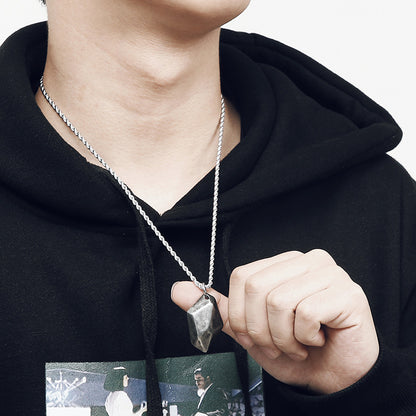 Wishing Stone Pendant Necklace in Stainless Steel