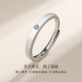 Sun Moon Lovers Ring | Alloy Couple Ring Black White