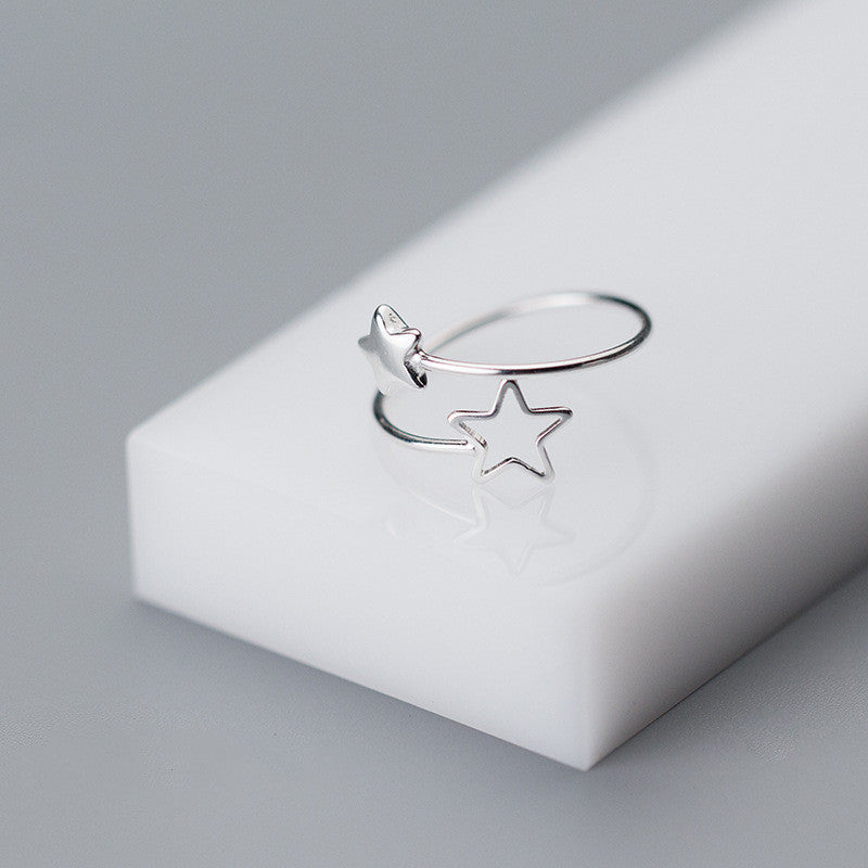 Five-Point Star Ring | Alloy Cold Personality Gold Silver