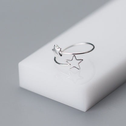 Five-Point Star Ring | Alloy Cold Personality Gold Silver