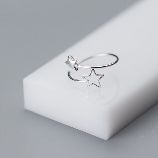 Five-Point Star Ring | Alloy Cold Personality Gold Silver