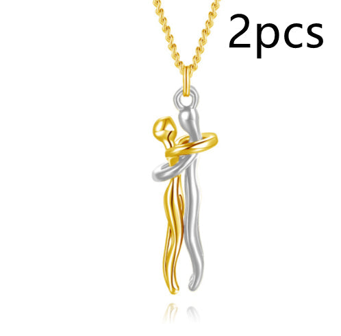 Love Hug Pendant Necklace | Unisex Collarbone Chain