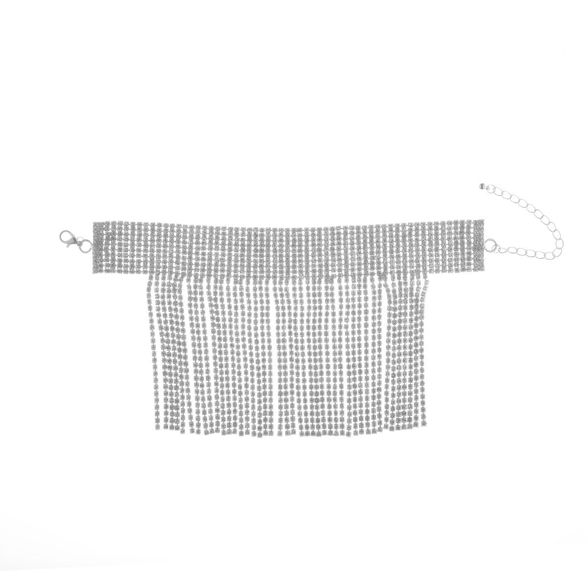 Punk Full Drill Tassel Anklet | Alloy Diamond Geometric European