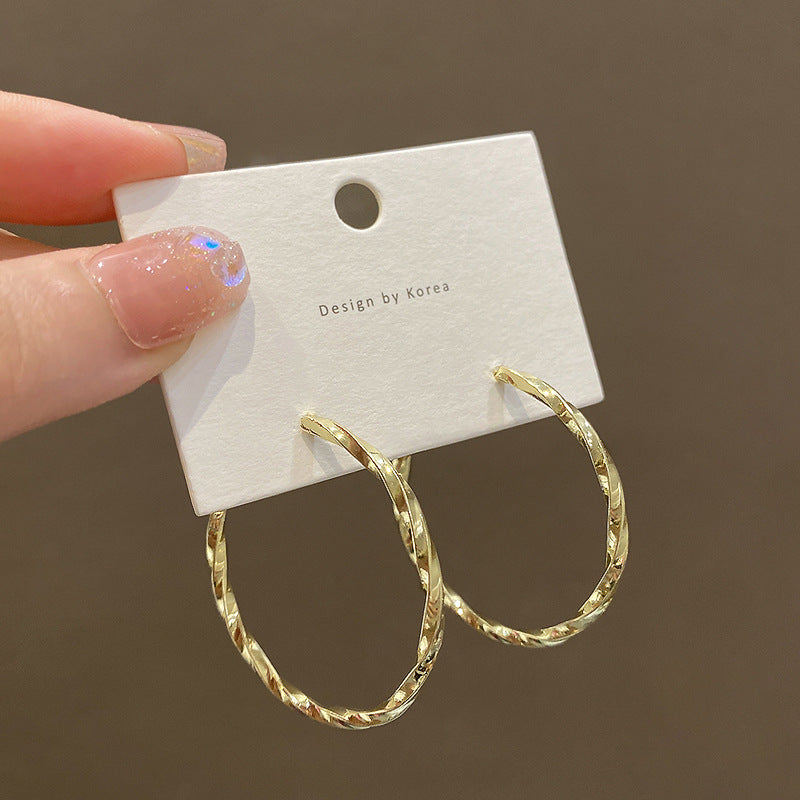 Cold Style Irregular Earrings | Alloy Geometric Gold Silver