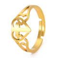 Love Cross Ring | Stainless Steel Small Geometric Women's