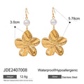 18K Gold Stainless Steel Flower Earrings | INS Style Floral Stud