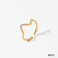 Stainless Steel Wave Ring for Women | Gold and Silver