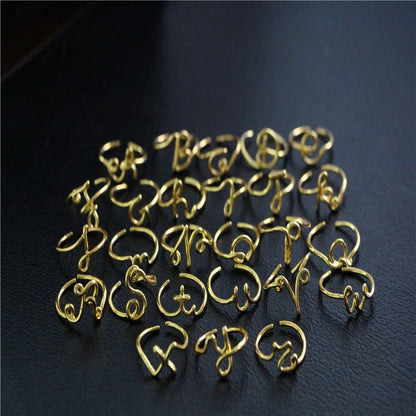 A-Z Initial Letter Ring for Women and Men