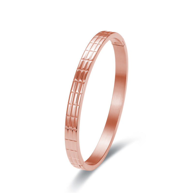 Titanium Steel Bracelet in Steel, Gold and Rose Gold