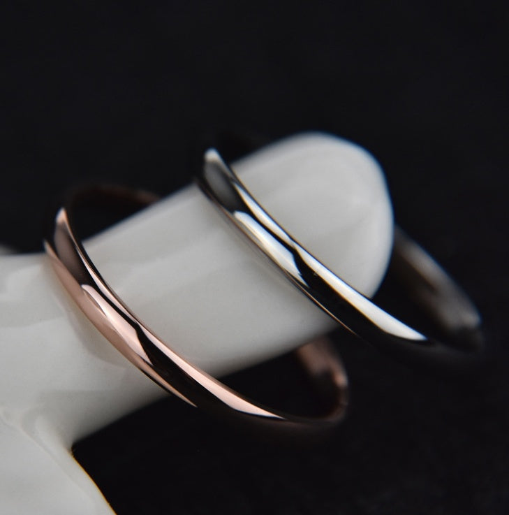 Titanium Steel Couple Ring | Vacuum Plated