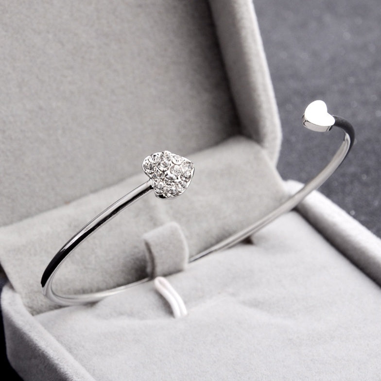 Full Heart Diamante Bracelet for Women