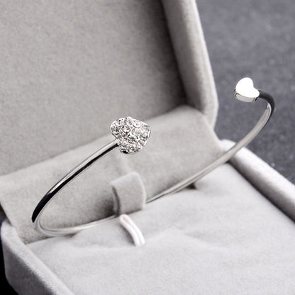 Full Heart Diamante Bracelet for Women