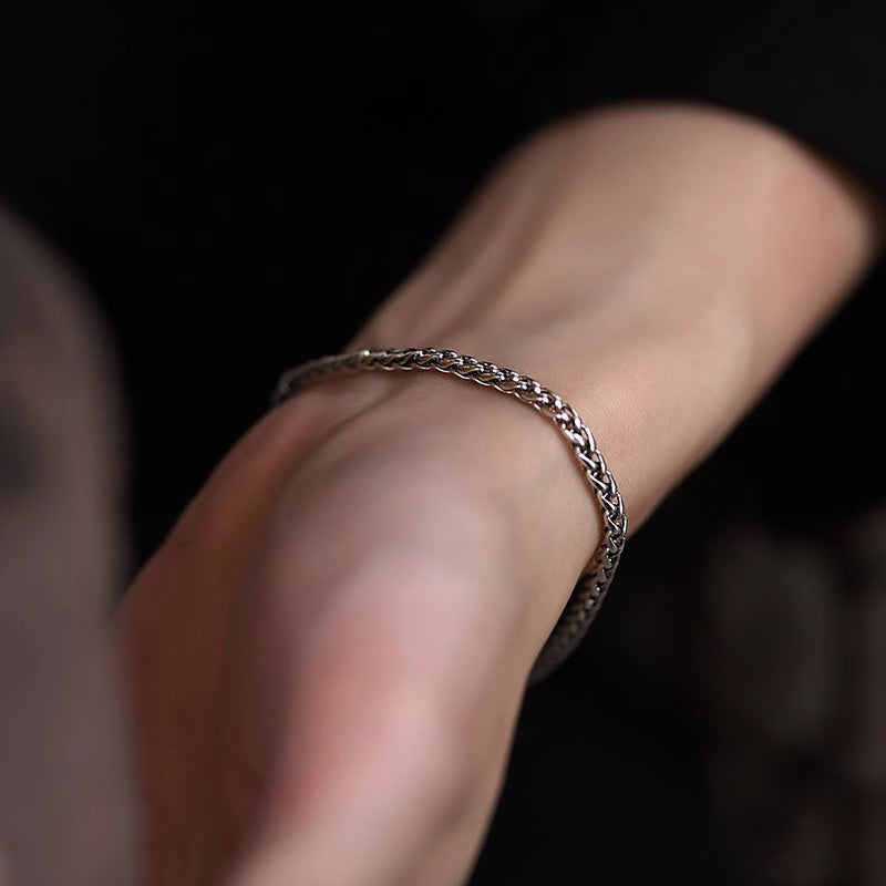 925 Silver Dragon Bone Cuban Chain Bracelet for Men