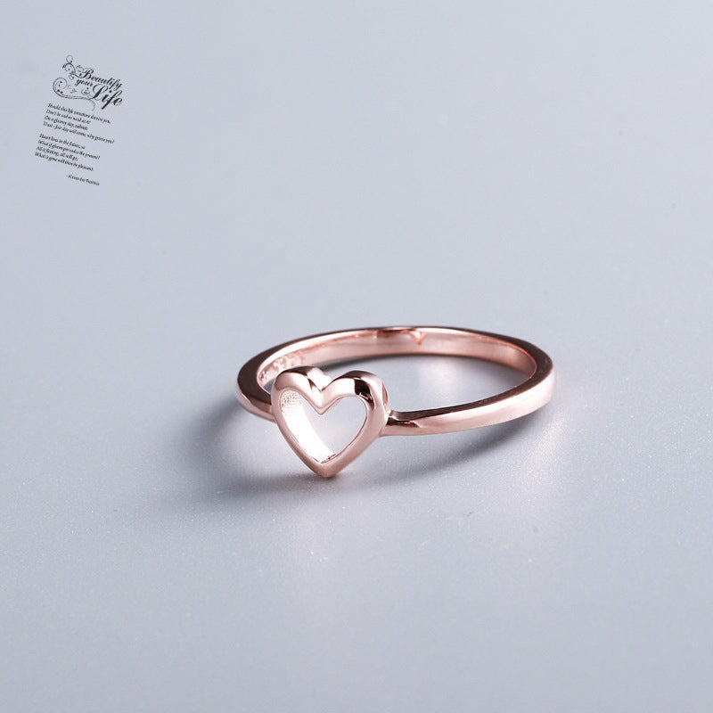 Heart Ring for Women | Silver and Rose Gold