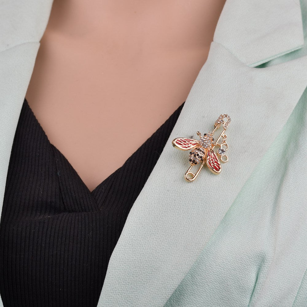 Bee Brooch | Alloy Diamond Insect European Style