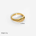 18K Gold-Plated Light Luxury Ring | Stainless Steel Women's INS Style
