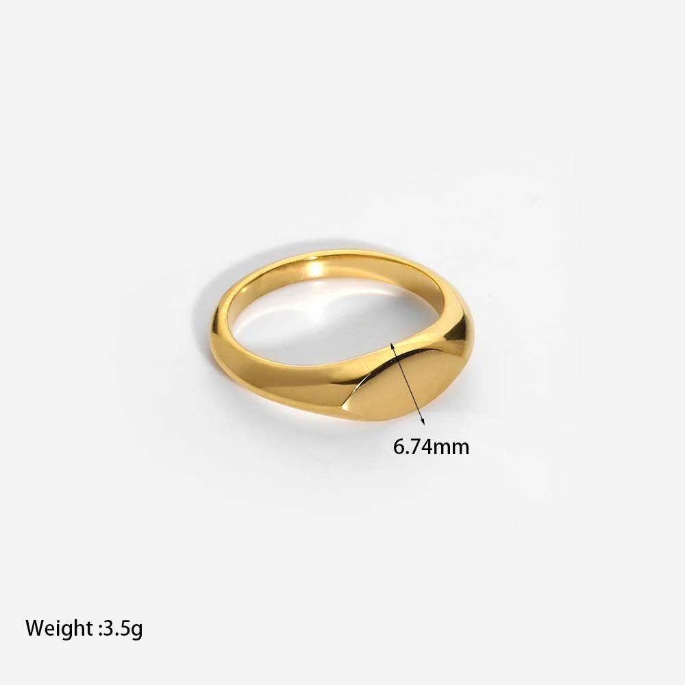 18K Gold-Plated Light Luxury Ring | Stainless Steel Women's INS Style