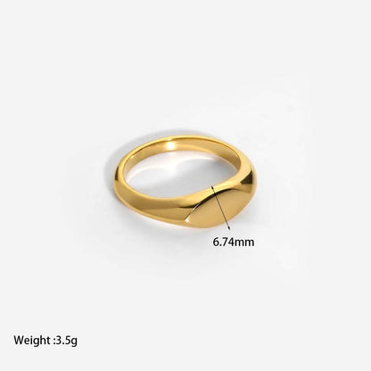 18K Gold-Plated Light Luxury Ring | Stainless Steel Women's INS Style