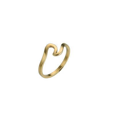 Wavy Couple Ring | Gold Silver Rose Gold