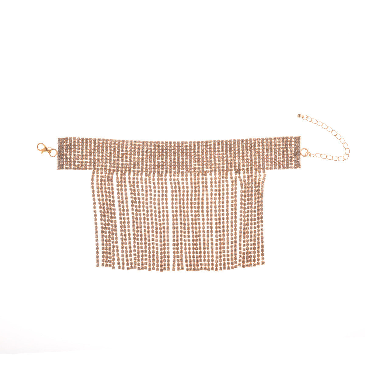 Punk Full Drill Tassel Anklet | Alloy Diamond Geometric European