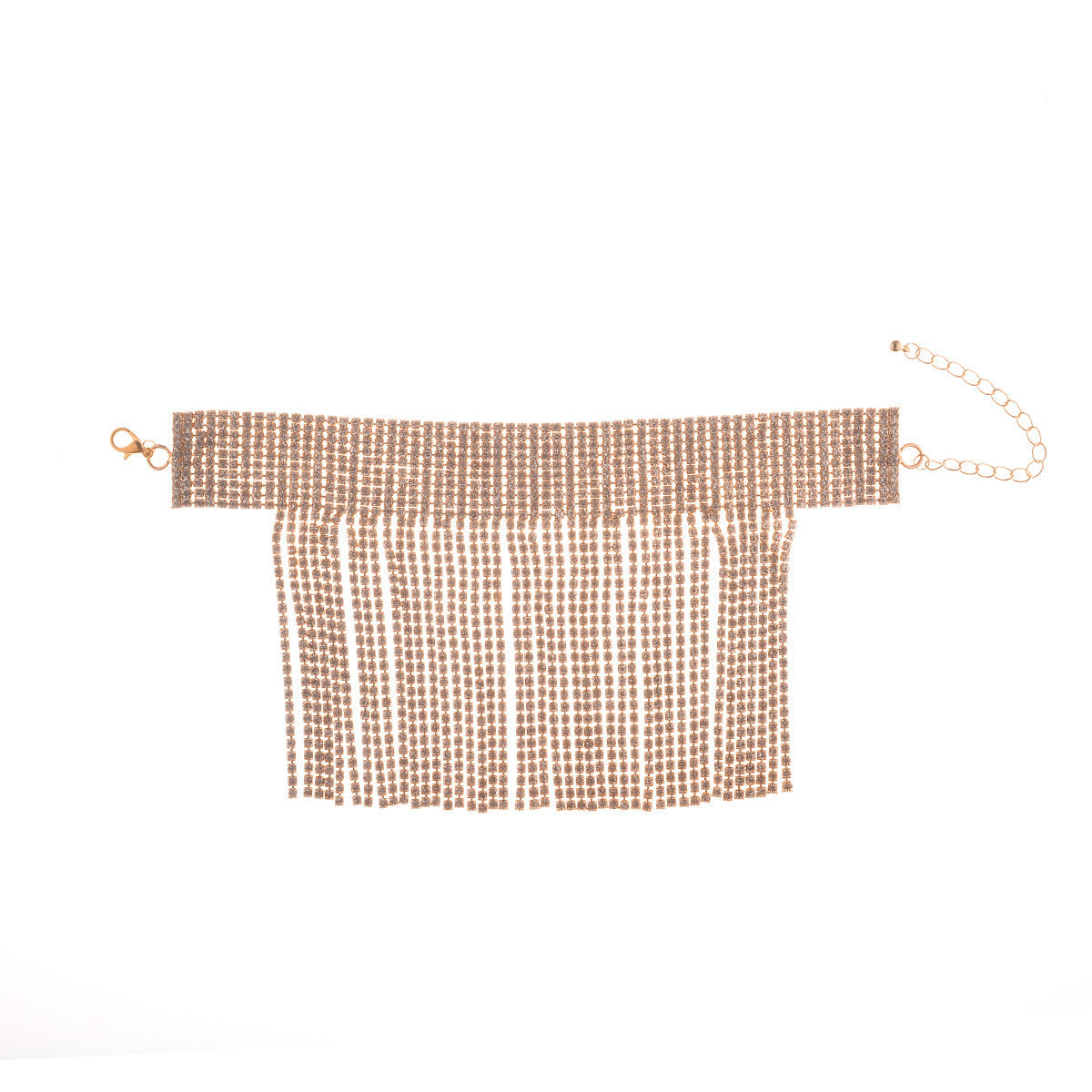 Punk Full Drill Tassel Anklet | Alloy Diamond Geometric European
