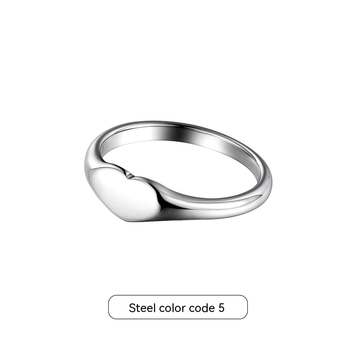 Hip Hop Love Couple Ring | Titanium Steel Heart Pinky Ring