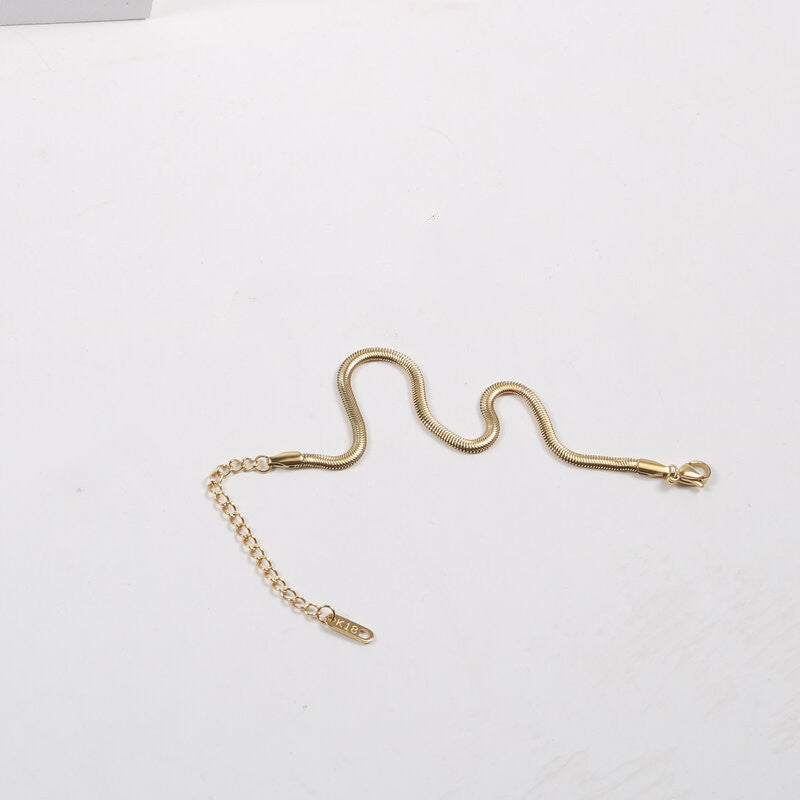 Snake Bone Chain Bracelet in Titanium Steel | 3mm and 6mm