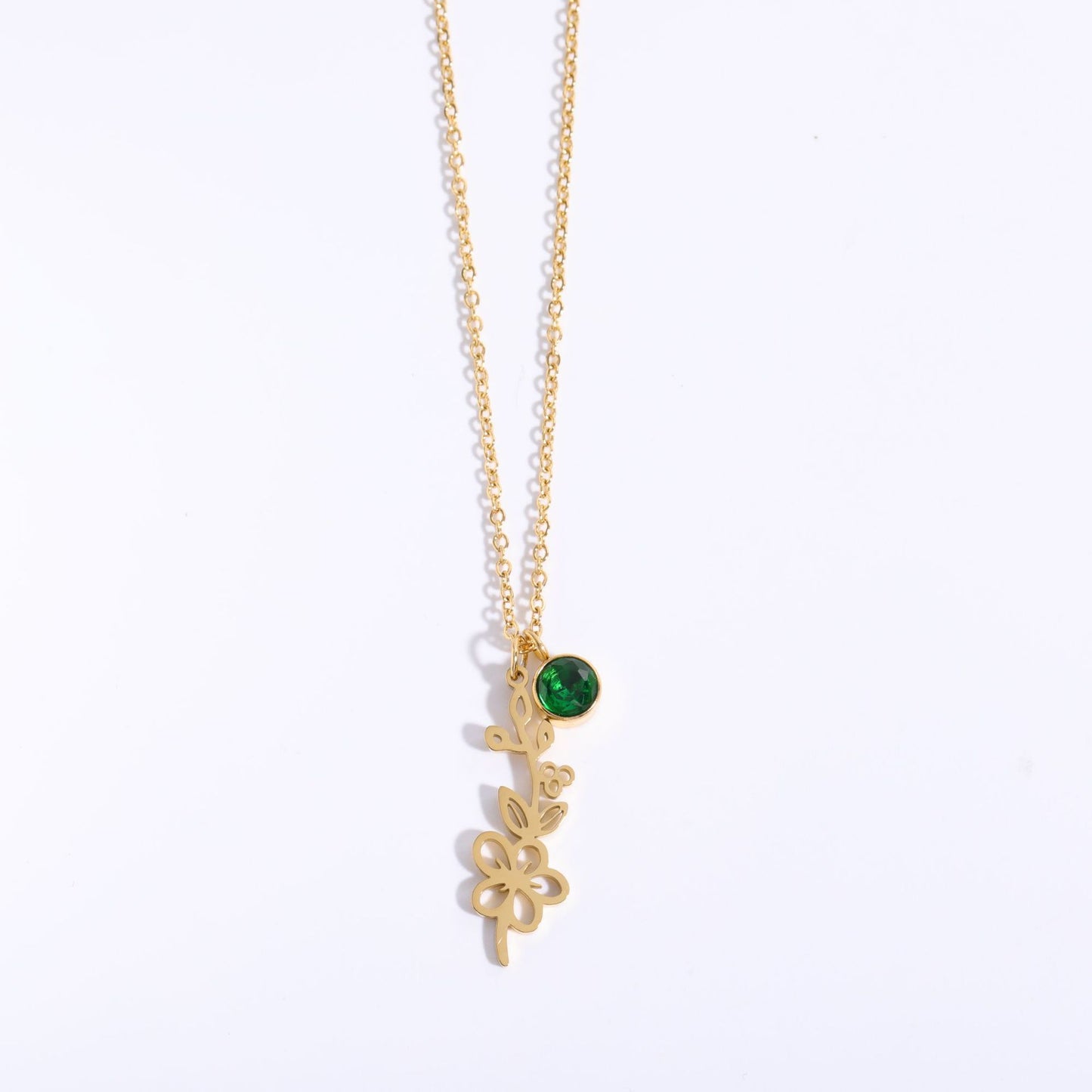 Zircon Birth Flower Pendant Bracelet | Vintage Style