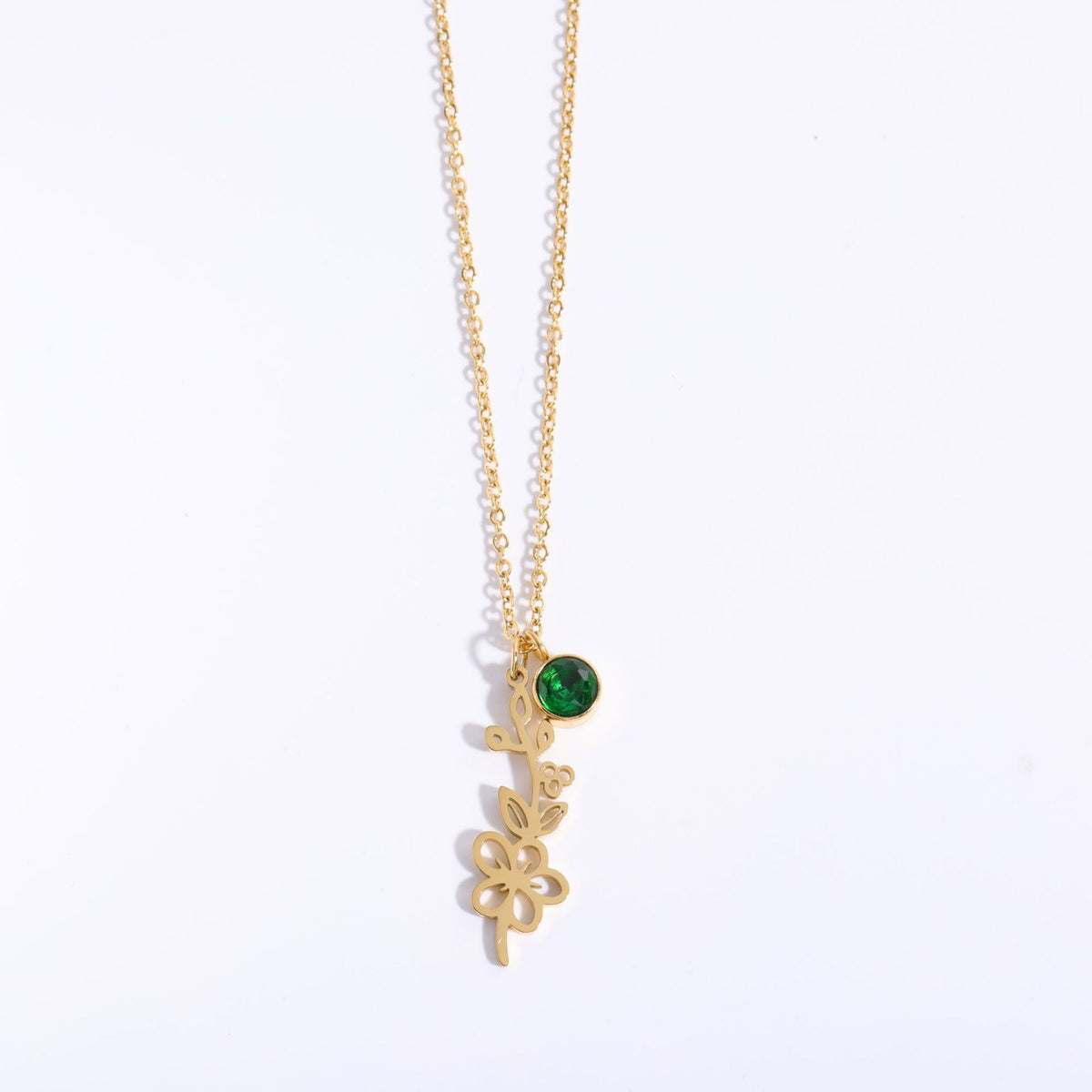 Zircon Birth Flower Pendant Bracelet | Vintage Style