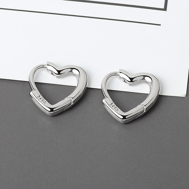 Korean Diamond Embedded Earrings | Copper Gold Silver Versatile