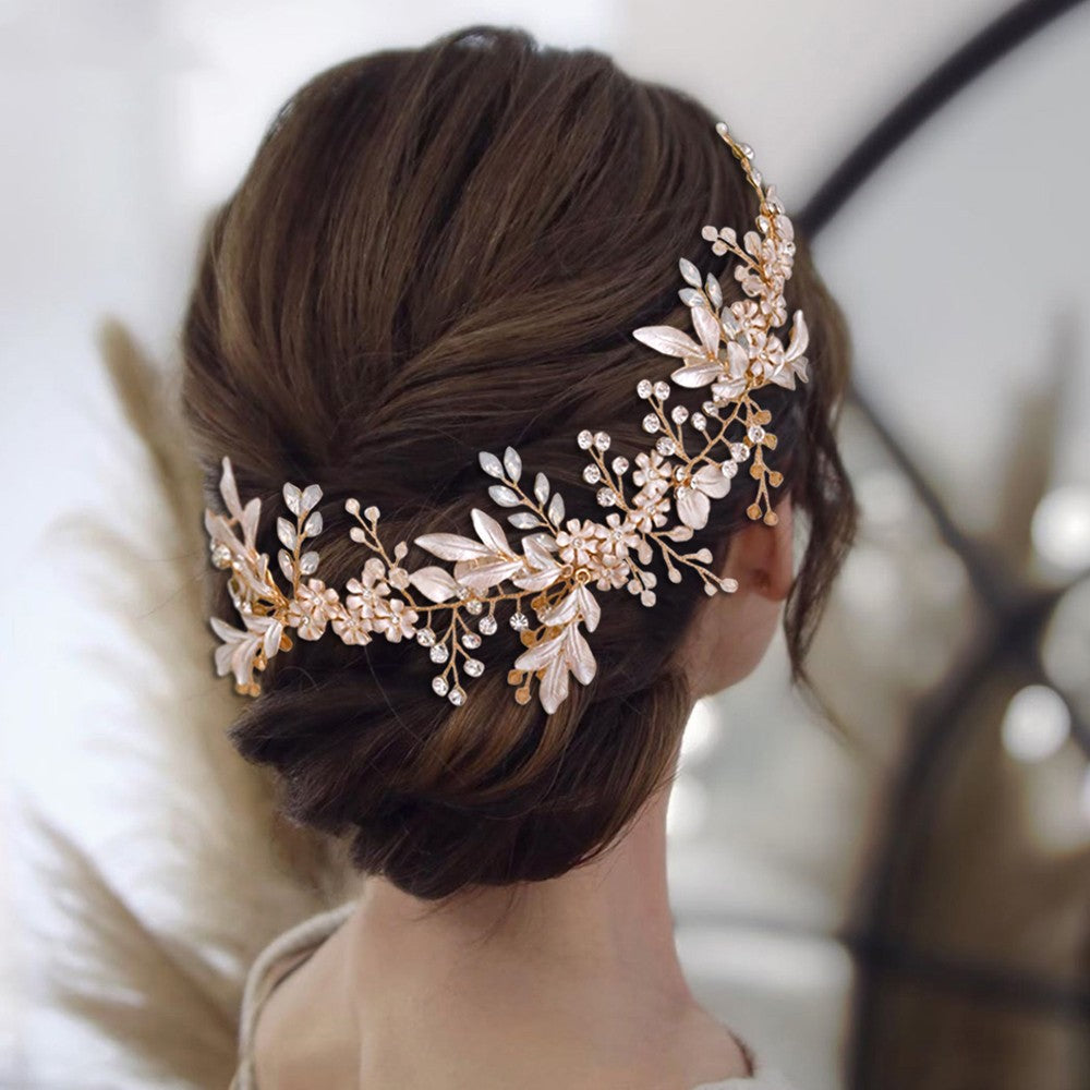 Crystal Diamond Hair Accessories | Alloy Korean Gold Electroplated
