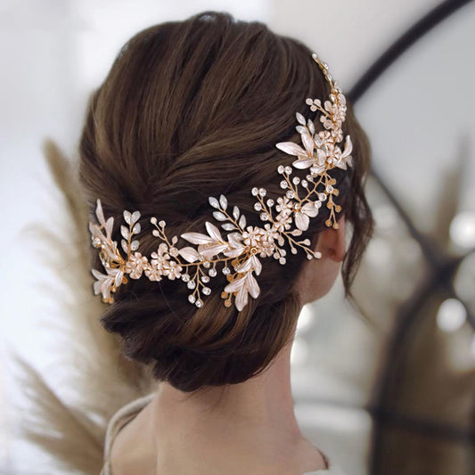 Crystal Diamond Hair Accessories | Alloy Korean Gold Electroplated