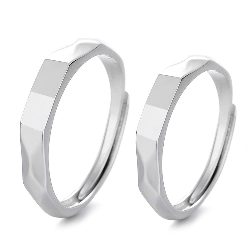 S925 Sterling Silver Hidden Love Pattern Ring | Couple Surprise Ring