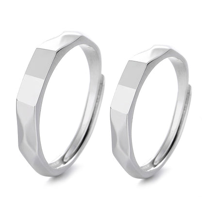 S925 Sterling Silver Hidden Love Pattern Ring | Couple Surprise Ring