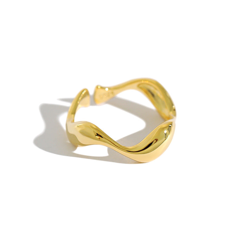 S925 Silver Wavy Ring