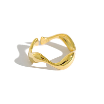 S925 Silver Wavy Ring
