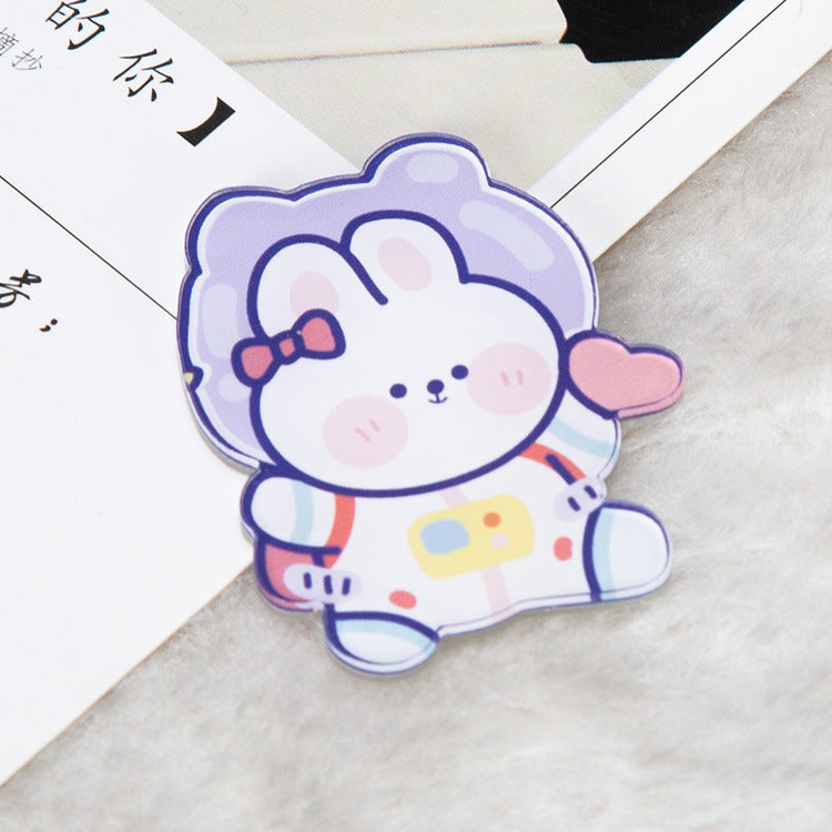 Cartoon Acrylic Astronaut Brooch | Spaceman Badge Bag Pendant