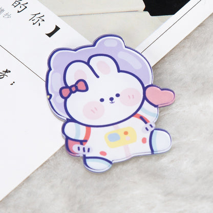 Cartoon Acrylic Astronaut Brooch | Spaceman Badge Bag Pendant