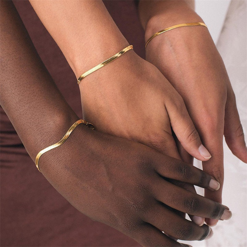 Gold Plated Stainless Steel Bracelet for Women