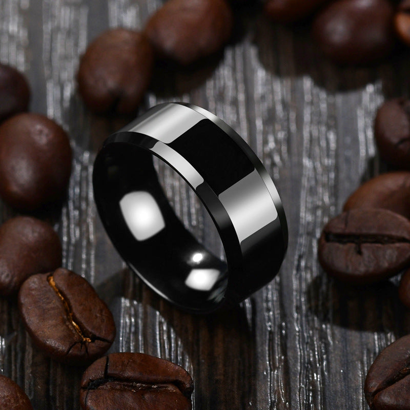 Niche Stainless Steel Couple Ring | Geometric Unisex Multi-Colour