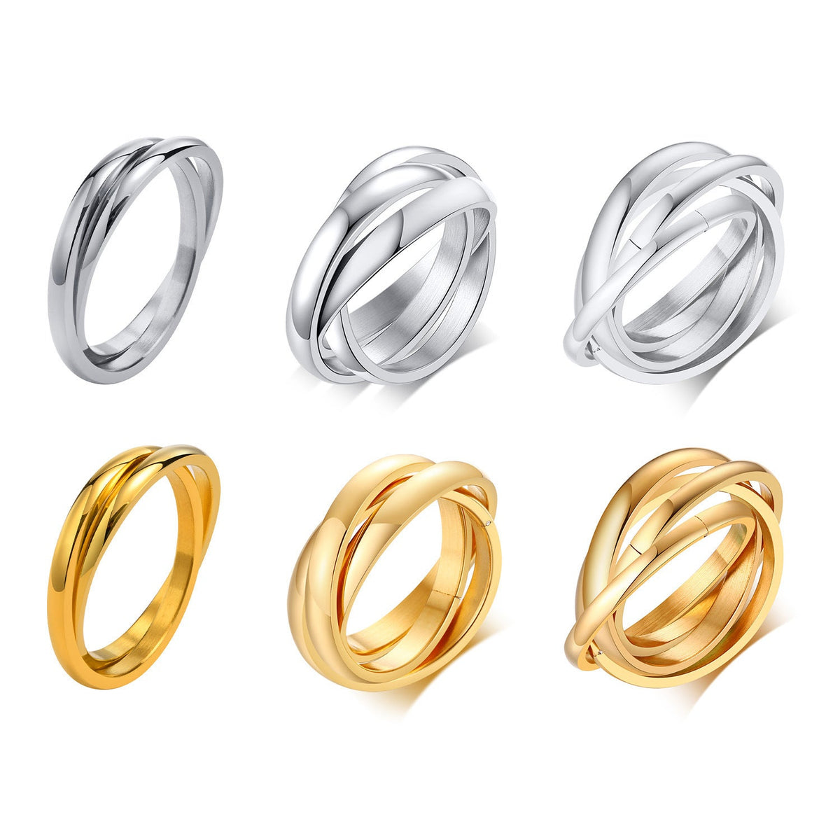 Three-in-One Winding Ring | Titanium Steel Unisex Multi-Style