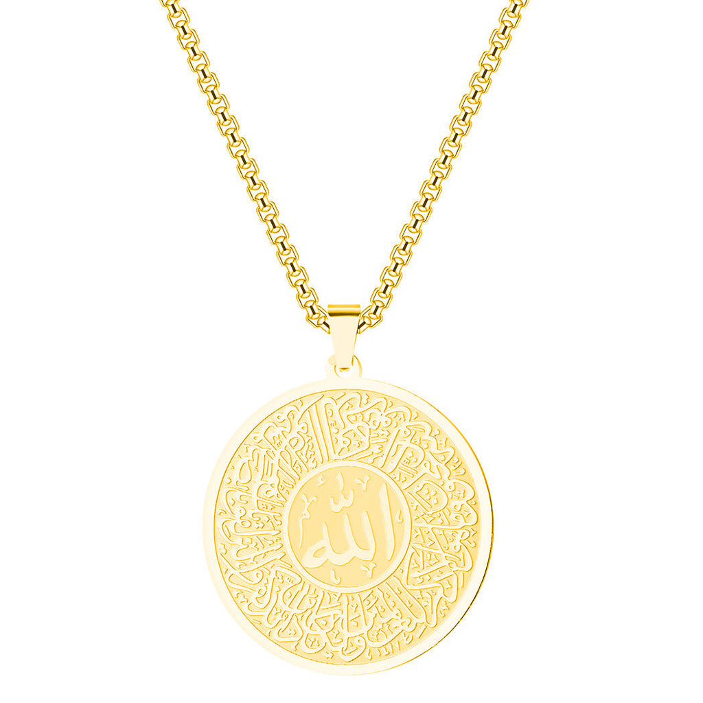 Men's Calligraphy Script Pendant Necklace