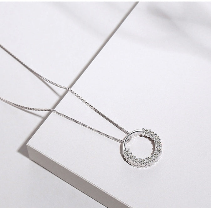 Sterling Silver Ring Pendant Necklace for Women