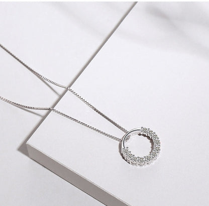 Sterling Silver Ring Pendant Necklace for Women