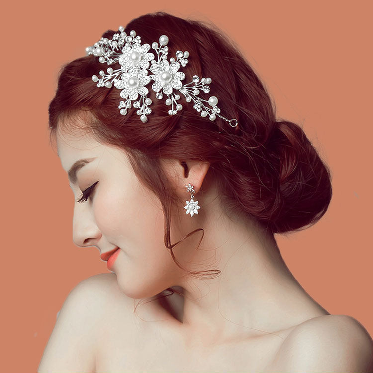 Diamond Alloy Bridal Crown | Flower Headdress Wedding Wholesale