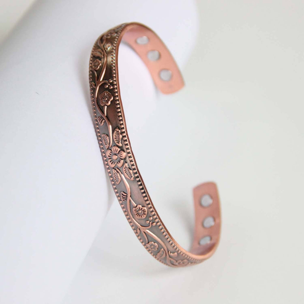 Magnetic Therapy Bracelet for Women in Red Copper