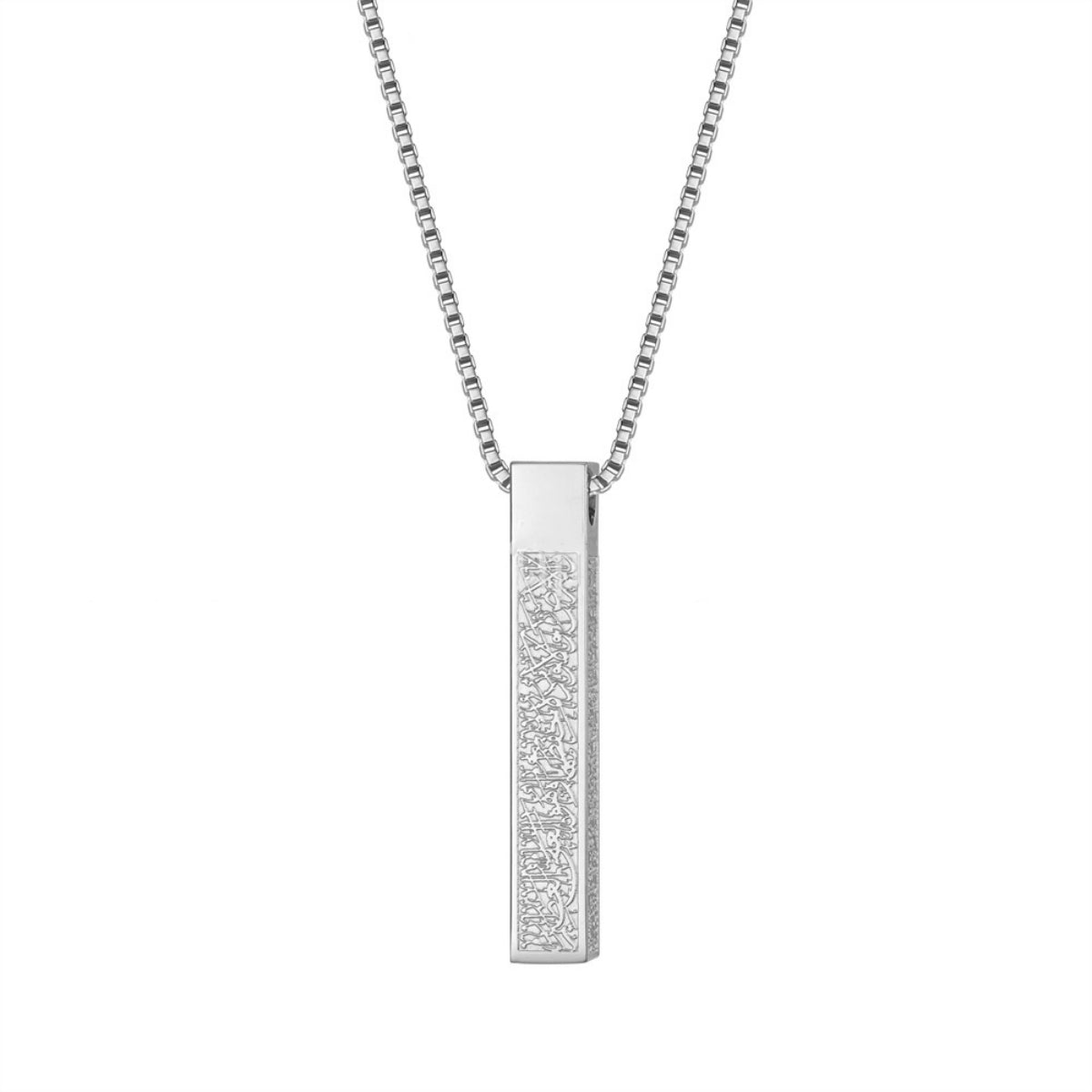 Geometric Bar Pendant Necklace in Titanium Steel for Women