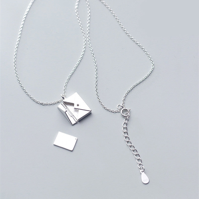 Envelope Love Letter Pendant Necklace for Women
